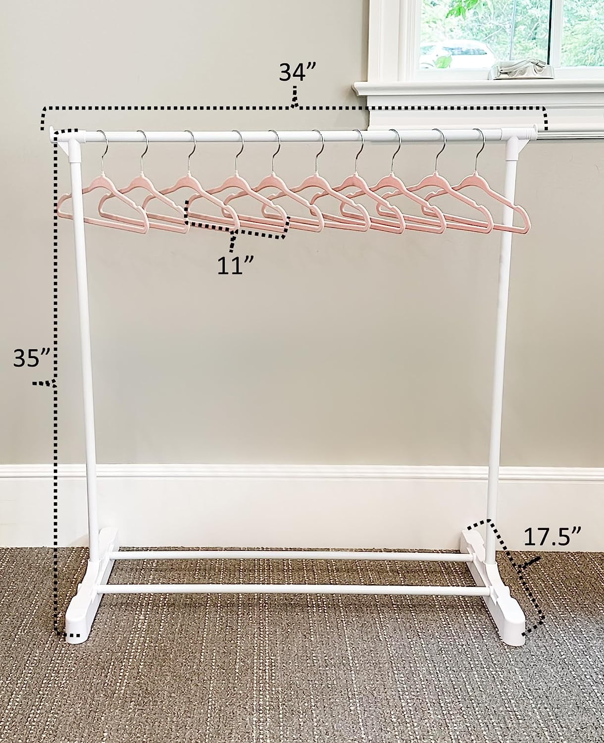 Childrens Garment Rack Kids Closet Organizer Kids Clothing Rack with