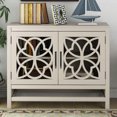thumbnail image 2 of Aukfa Wood Sideboard Buffet Cabinet with Doors and Adjustable Shelf, Cream White, 2 of 10