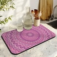 thumbnail image 2 of Indian Mandala Style Dish Drying Mat, Absorbent Geometric Pattern Coffee Bar Mat, Trippy Psychedelic Kitchen Counter Protector, 2 of 5