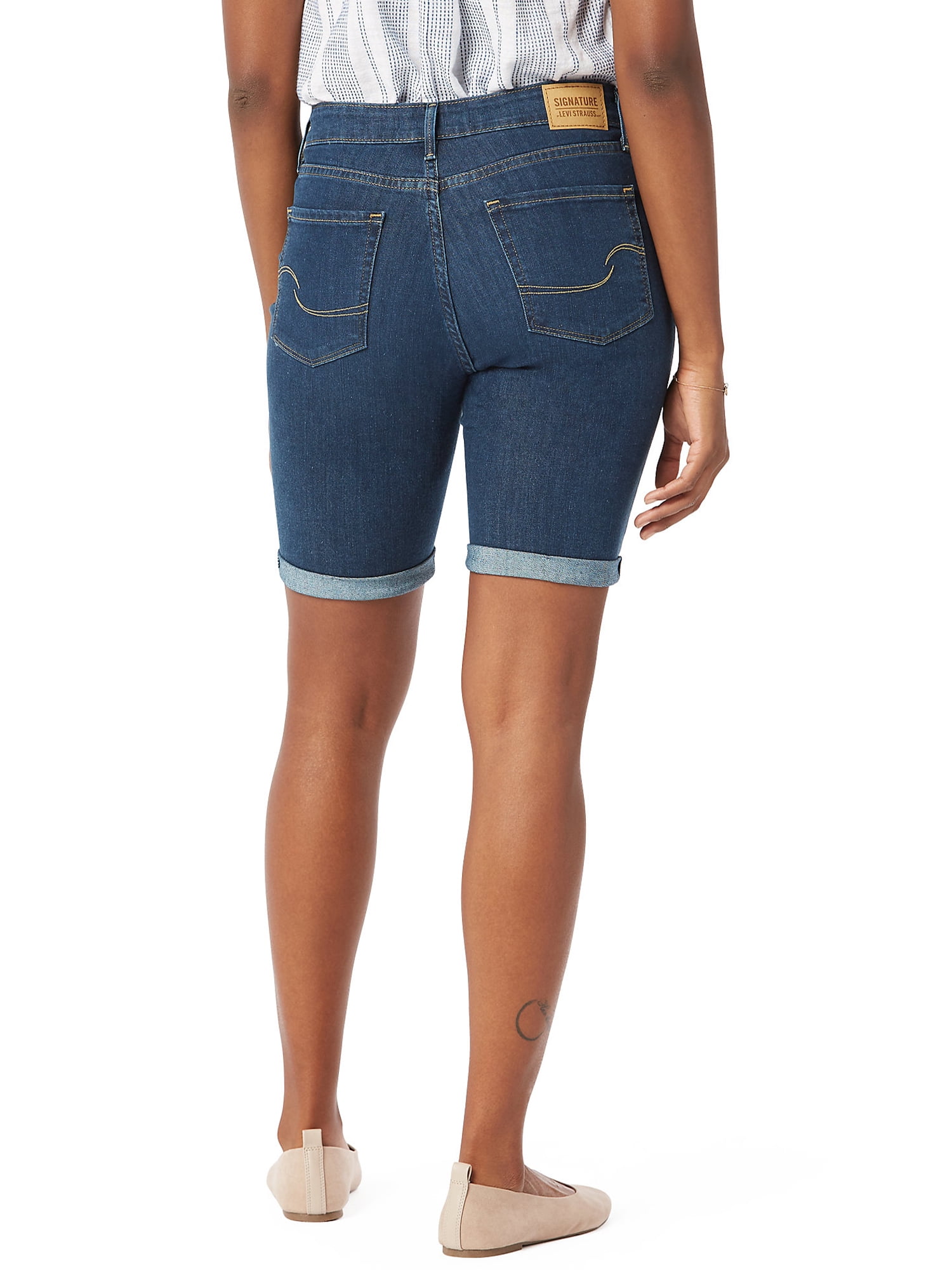 Mid Rise Bermuda Shorts 