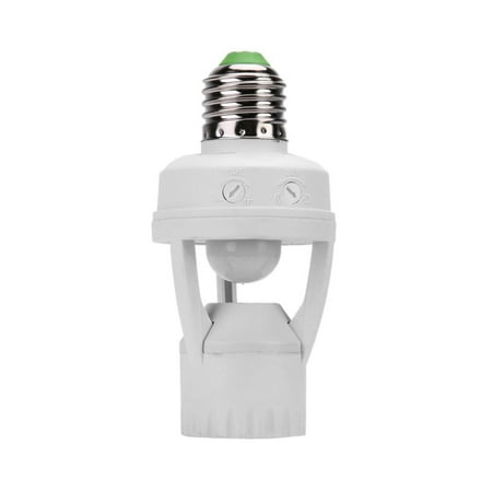 Light Socket Switch TSV Infrared Motion Light Sensor Socket PIR Automatic LED Lights Switches E27 Lamp Holder Screw Bulb Socket LD120 ()