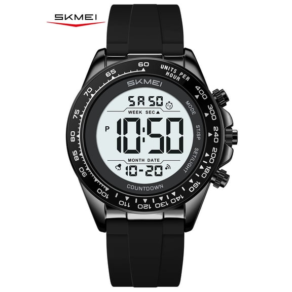 SKMEI Mens Digital Watch Waterproof Sports Military Watches Outdoor Chronograph Wrist Watches for Men with Dual Time/Alarm/LED Back Ligh