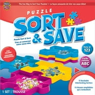Tektalk Puzzle in pelle con vassoio di stoccaggio e sorting in legno Jigsaw Puzzle Table plateau Portable Puzzle Board with Bracket and Cover, for Up to 1500 pezzi