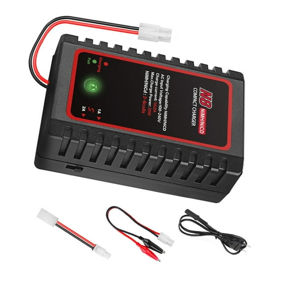 NiMH/NiCD Charger for and Remote Control with Easy to Use Support 2.4V-9.6V