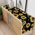 thumbnail image 4 of Sunflower Black Table Runner - 72 Inch Long, Kitchen Dining Table Runner Dresser Scarves, Yellow Petals Floral Farmhouse Bee Farmhouse Decor for Coffee Tables Wedding Party Banquet, 4 of 8