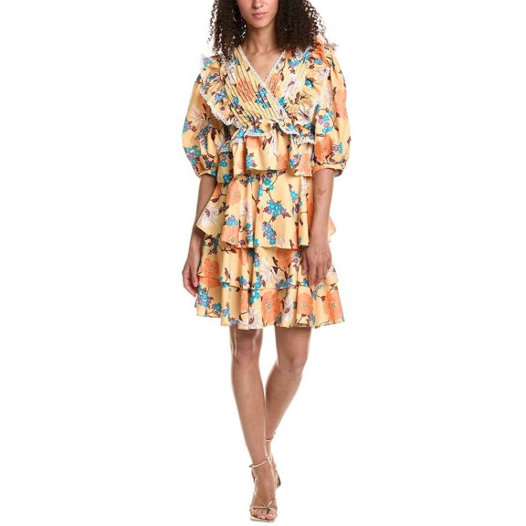 Beulah womens 2pc Top & Skirt Set, l, Yellow