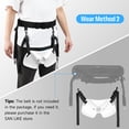 thumbnail image 5 of KOMCLUB Fishing Belt Rod Holder Adjustable Length Fishing Fighting Waist Belt with EVA Padded Great Plastic Material Fighting Belt WHITE, 5 of 10