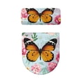 thumbnail image 2 of HELLHERO Butterfly Flowers Polyester Toilet Top Cover for Bathroom Holiday Toilet Seat Cover Replacement with Adjustable Set of 2, Merry Christmas, 2 of 4