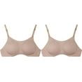 thumbnail image 2 of Fruit of the Loom Women's Breathable Cami Bra with Convertible Straps 2-Pack, Beige, 38D, 2 of 7