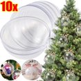 thumbnail image 2 of Bolas de adornos navideños rellenables de bricolaje, bolas huecas transparentes de plástico para bodas, fiestas, adornos colgantes para árbol de Navidad, 2 of 5
