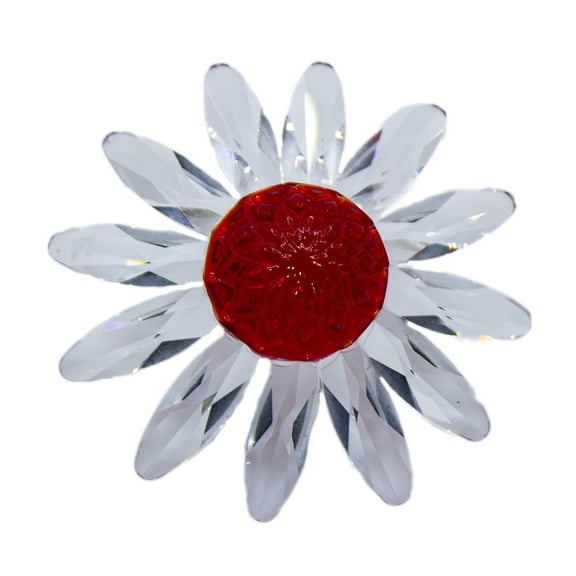 Swarovski Figurine: 252371 Marguerite Red | Faceted Crystal