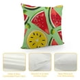 thumbnail image 4 of Creowell Happy Sweet Summer Time Watermelon Decorative Throw Pillow Cover, Lemon Watercolor Porch Outdoor Home Decor, Lemonade Seasonal Holiday Farmhouse Sofa Couch Cushion Case 12x12in, 4 of 5
