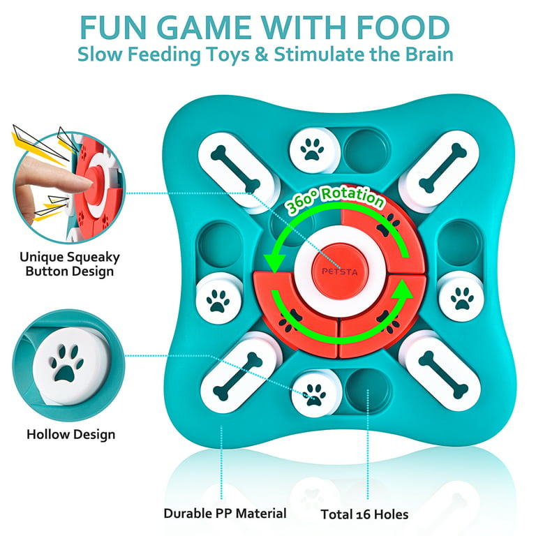 FOXMM Dog Puzzle Toys,Interactive Treat Puzzle Dog Toy for IQ Training &  Mental Stimulating,Treat Puzzle Dispensing with Squeaky Design for Large