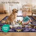 thumbnail image 4 of ODIKA 8'x10' Ultra-Soft Area Rug, Gold Horror Muted Lavender Medallion Gothic Bat with Victorian Scrollwork Washable, Bare feet friendly, Silk-Touch for Bedroom, Under Sectional, 4 of 7