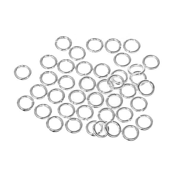 HDSupplies 1000 Pieces - 5mm Jump Rings - Bright Silver Tone - 18 Gauge (1mm Thickness)