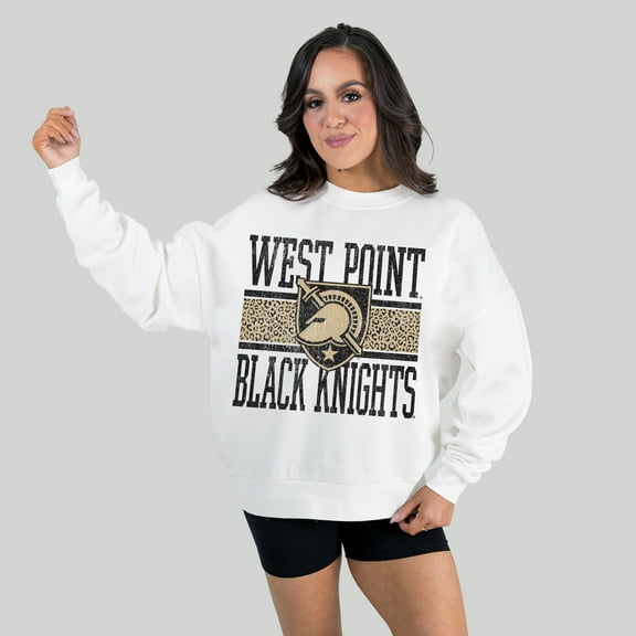 Women's Gameday Couture White Army Black Knights Fair Catch Pullover Sweatshirt