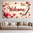 thumbnail image 5 of LUUFILx Welcome Floral Banner Roses Backdrop Party Background Venue Entrance Decoration Wall Hanging Event Decor Display Signs Celebration Pavillion, 5 of 8