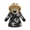 navy, variant on HYwys Winter Coat for Girls Hooded Floral Print Kids Warm Cotton Parka