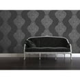 thumbnail image 3 of Kenneth James Lux Pewter Metallic Damask Wallpaper, 20.5-in by 33-ft, 56.38 sq. ft, 3 of 5