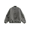 thumbnail image 2 of Maoxin Mens Jackets Men's Casual Loose Fitting Long Sleeved Hooded Jacket Long Sleeve Hoodless Casual Outwear Jackets Dark Gray L, 2 of 7