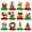 santa, variant on 12PCS Christmas Party Decorations Christmas Honeycomb Centerpieces for Tables Xmas 3D Table Decorations with Santa Claus Snowman for Merry Christmas Party Supplies Holiday Indoor Home Decors