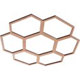 thumbnail image 2 of 16"OD x 5 5/8"ID x 3/8"T Florin Wood Fretwork Pierced Ceiling Medallion, Cherry, 2 of 3