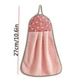 thumbnail image 2 of Hangable Coral Velvet Towel, Dishcloth, Kitchen Cleaning Rag, Thickened Water Absorbing, for Dishes, Hands, and General Cleaning, Pink, by FAJHHA, 2 of 7