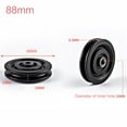 thumbnail image 2 of 88mm Gym Equipment Part Nylon Bearing Pulley for Strength Equipment, 2 of 12