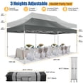 thumbnail image 4 of HOTEEL Tents for Parties, 10x20 Pop up Canopy Heavy Duty, Commercial Outdoor Canopy Tent for Event Wedding, All Season Wind UV 50+&Waterproof Gazebo with Roller Bag, Thickened Legs, Gray, 4 of 11