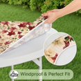thumbnail image 5 of Pioneer Flower Floral Print Pattern Round Fitted Tablecloth with Elastic Edge,Dining Table Cover Waterproof,Outdoor Round Tablecloth for Camping,Dining,Indoor and Outdoor, 5 of 7