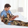 thumbnail image 6 of Sikiie Close-Up Curious Squirrel Mens Pajama Set, Soft Warm Long Sleeve Sleepwear, Cozy Button-Down Pjs for Men-X-Large, 6 of 7