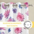 thumbnail image 6 of Purple Pink Spring Floral Kitchen Curtains Window Panels, Summer Botanical Flower Insulated Window Treatment Curtain, Grommet Curtains for Bedroom/Living Room/Bathroom, 2 Piece 42"Wx63"L, 6 of 8