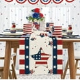 thumbnail image 6 of kladzum 4th of July Table Runner Fourth of July Decorations 13x72" Independence Day Table Runners Memorial Day Party Holiday Tablecloths Decor for Kitchen Home Dining Red White and Blue Decoration, 6 of 6