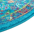 thumbnail image 6 of Rugs.com Calypso Collection Rug – 8 Ft Round Navy Blue Medium Rug Perfect For Kitchens, Dining Rooms, 6 of 8