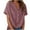 Purple, variant on Busydd Womens Short Sleeve Tops Trendy V Neck Button Spring Tops for Women Casual Summer Solid Color T Shirts for Women L