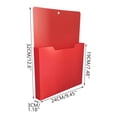 thumbnail image 3 of Magnetic File Folder Organizer for Refrigerator,A4 Coded Wall File Holder for Papers & Mail,Fits Whiteboard Fridge Office Classroom,Red, 3 of 9
