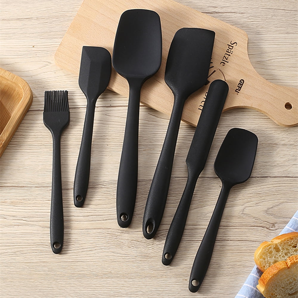 Tyethy Silicone Spatula Set of 6, Nonstick Spatula Rubber Heat Resistant Spatula Kitchen Utensil Set for Cooking Baking Mixing, BPA-Free, Dishwasher Safe