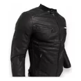 thumbnail image 3 of Chamarra Vini Piel Slim Fit Moda Hombre Tipo Biker Negro, 3 of 8