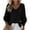 Black, variant on Women Fall Clothes Trendy Cute Tops Plus Size Fall 3/4 Sleeve Shirts Pack Black Fall Sweatshirts 2025