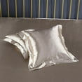 thumbnail image 1 of Simulated Silk Pillowcase Set 2-Pack | Satin-Feel Soft Hypoallergenic Fabric | Gentle on Hair & Skin | Fade-Resistant Dye | Multiple Colors | Easy Care | Standard Size Bedroom Pillow Cases, 1 of 6
