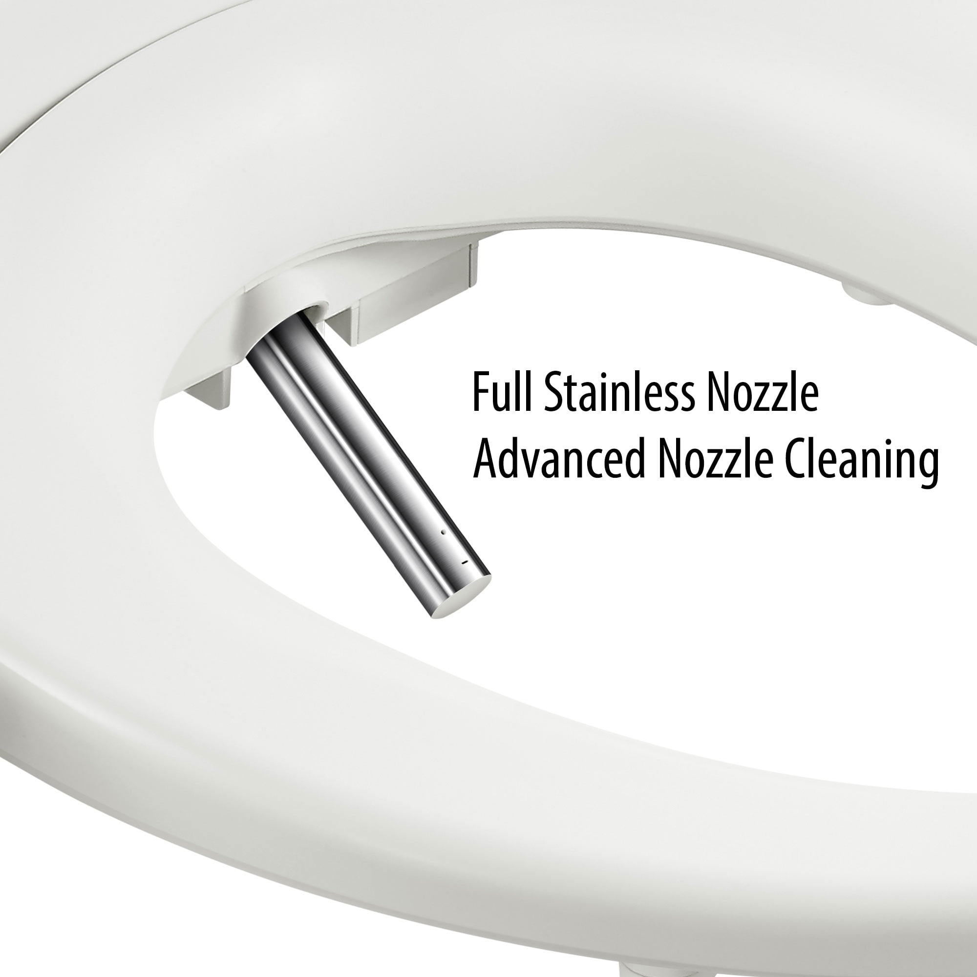 Ivyel J-2 Smart Electric Bidet for Toilet Seat, Fits Round toilets,Warm water, Heated bidet toilet seat, Heated Dryer, Child Function, Stainless Steel Self-Cleaning Nozzle, LED Night Light