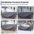 thumbnail image 3 of PARKWELL Patio Furniture Covers Waterproof,Outdoor 3-seater Sofa Cover,Outside Table and Chair Covers,Heavy Duty 600D Tough Oxford Cover Grey 83L x 34W x 28H inch, 3 of 11