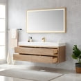 thumbnail image 4 of Palencia 60" Single Sink Wall-Mount Floating Wood Bathroom Vanity No Mirror, 4 of 14