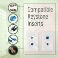 thumbnail image 4 of Bates- 2 Port Keystone Wall Plate, 10 Pack, White Ethernet Wall Cover, Keystone Plate 2 Port, Ethernet Wall Plate 2 Port, Ethernet Gang Wall Plate, Ethernet Plate, Dual Gang Keystone Wall Plate, 4 of 8