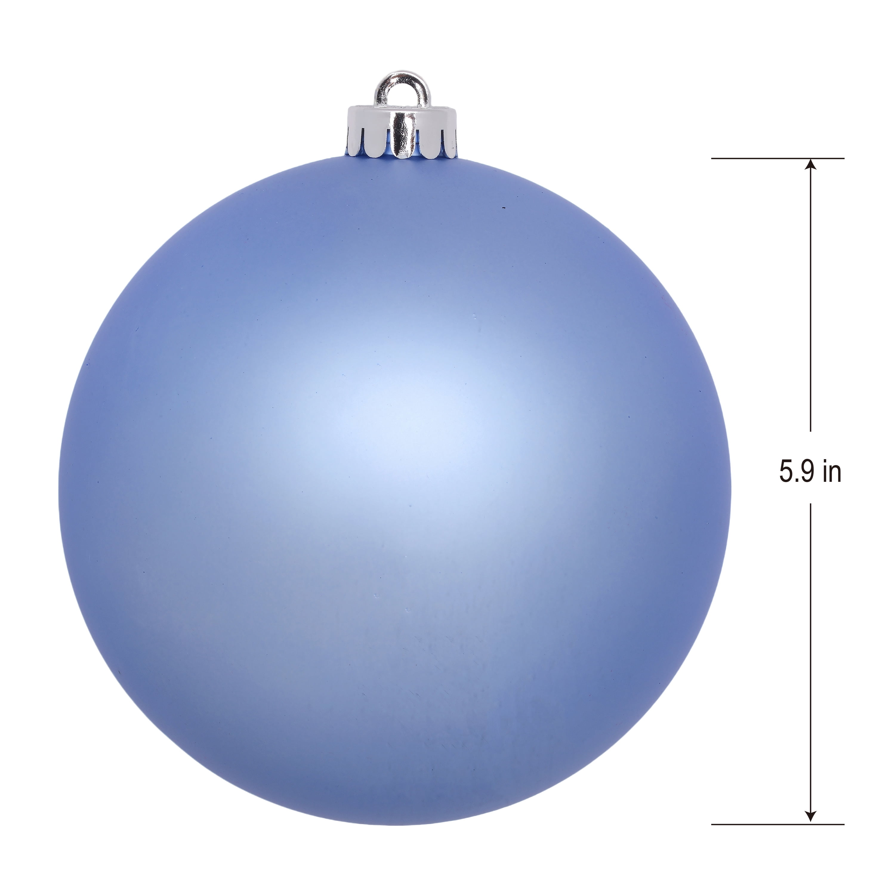 4-Count Clear and Blue Shatterproof Iridescent Christmas Ornaments, 5.9 in, by Holiday Time