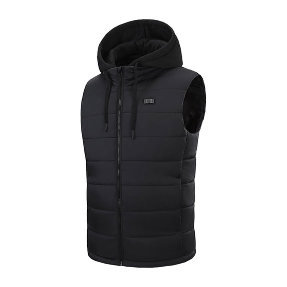 Aellinatey Heated Vest Detachable Hood Lightweight Polyester Cold Protections Enthusiasts