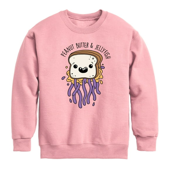Instant Message - Peanut Butter & Jellyfish - Toddler & Youth Crewneck Fleece Sweatshirt