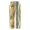 thumbnail image 2 of Casual Pants for Women Elastic Drawstring Waist Loose Straight Leg Summer Casual Linen Beach Pants with Pockets, 2 of 5