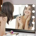 thumbnail image 2 of Depuley 20" Vanity Mirror with Light, Makeup Lighted Mirror with Smart Touch Switch, 15 Dimmable LED Bulbs for Dressing Room, Bedroom, Tabletop, Black, 2 of 9