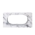 thumbnail image 4 of ACME Fritzy Wood Console Table with Cutout Shape in White Engineered Stone, 4 of 7